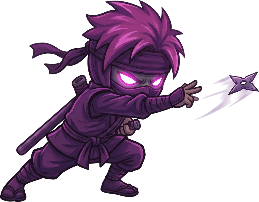 KunaiKash ninja throwing a shuriken